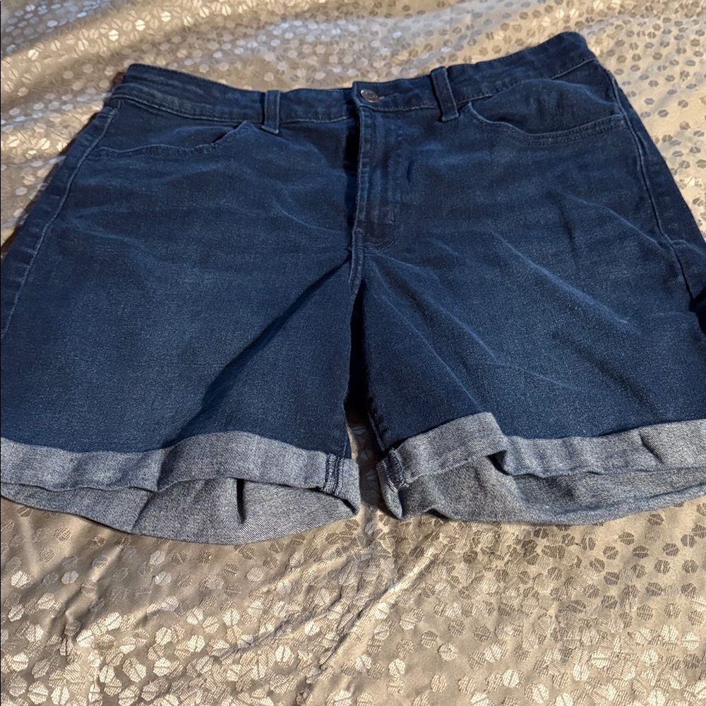 Old Navy High-Rise Dark Blue Denim Shorts